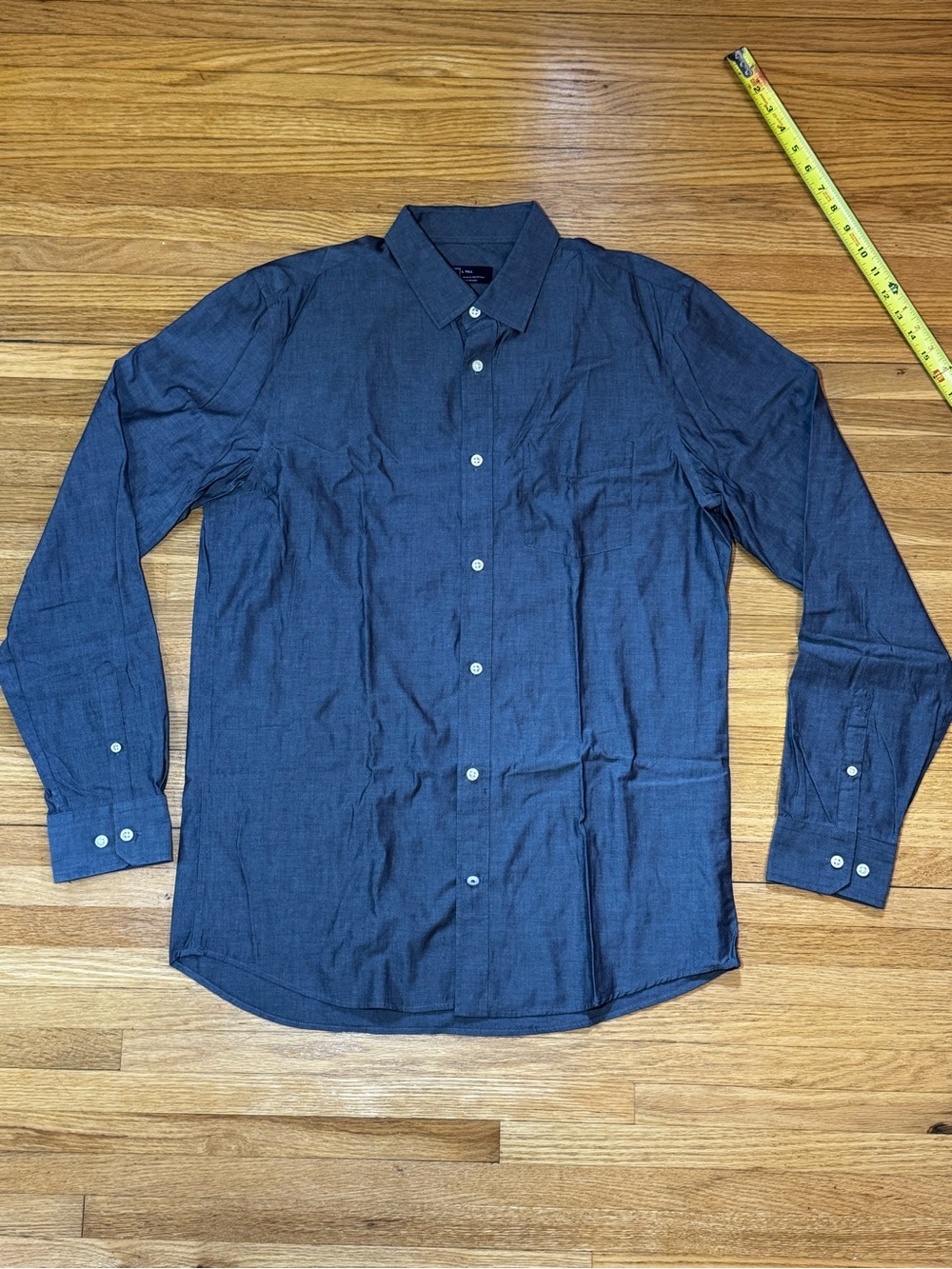 GAP Men's Dark Grey Button-Up Dress Shirt Large Tall LT